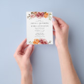 Budget Boho Rustic Floral Wedding Einladung Flyer (Gruppe)