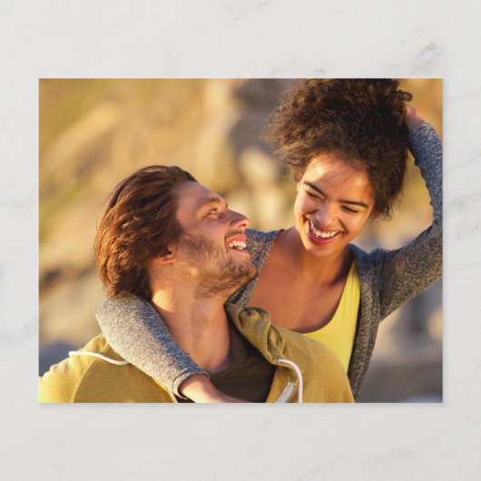 Budget Boho Rustic Lights 2 Foto Hochzeit Einladun (Rückseite)