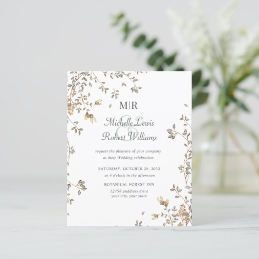 BUDGET Boho Rustikale Blätter Hochzeit Garten (Stehend Vorderseite)