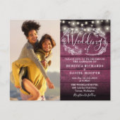 Budget Boho Rustikale Lichter 2 Foto Hochzeitseinl (Vorderseite)