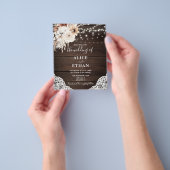 Budget Boho Rustikale neutrale Blume Hochzeit Flyer (Gruppe)