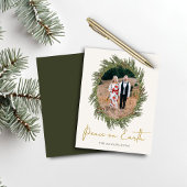 Budget Boho Rustikales Weihnachtskranz Foto