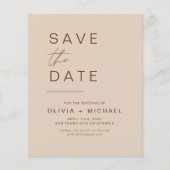 Budget Boho Save the Date Foto Minimalistisch Flyer (Vorne)