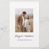 Budget Boho Schwarz-weiß Moderne Hochzeitseinladun Flyer (Hinten)