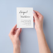 Budget Boho Schwarz-weiß Moderne Hochzeitseinladun Flyer (Gruppe)