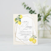 Budget Boho Script Lemon Summer Foto Abschluss (Stehend Vorderseite)