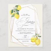 Budget Boho Script Lemon Summer Foto Abschluss (Vorderseite)