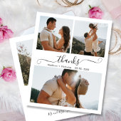Budget Boho Script Wedding Collage Danke Flyer