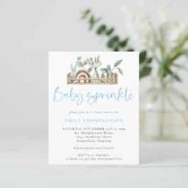 Budget Boho Shelf Toys Boy Baby Sprinkle Einladung