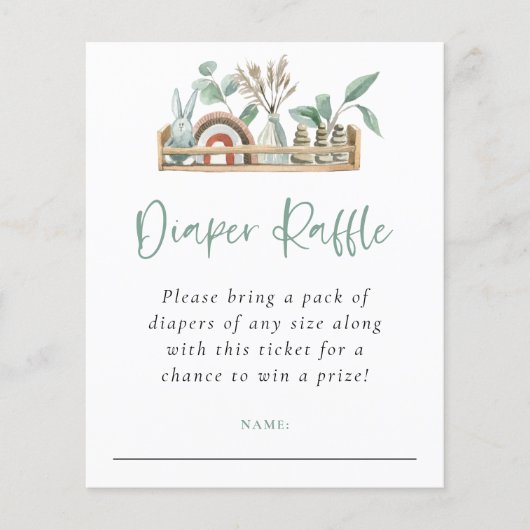 Budget Boho Shelf Toys Sage Diaper Raffel (Vorderseite)