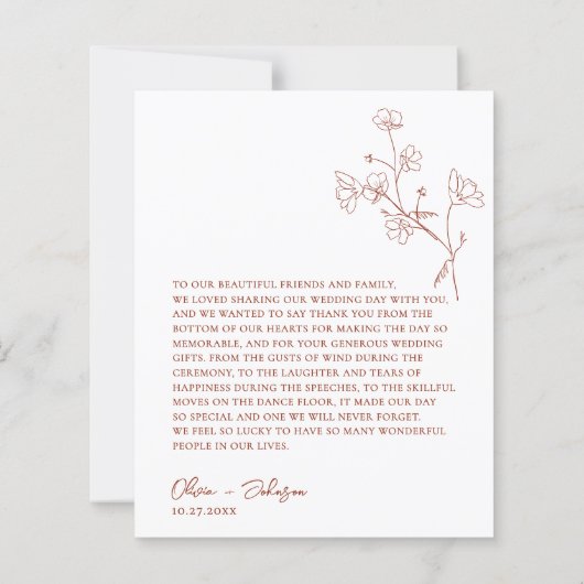 BUDGET Boho Sienna Terracotta Blumenzwiese (Rückseite)