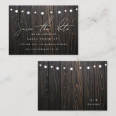 BUDGET Boho String Light Wedding Save the Date Mitteilungskarte (Vorne/Hinten)