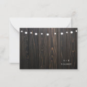 BUDGET Boho String Light Wedding Save the Date Mitteilungskarte (Rückseite)