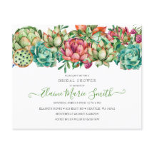 Budget Boho Succulent Bridal Dusche Einladung