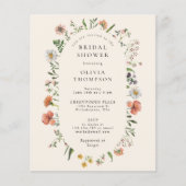 Budget Boho Summer Wildblume Arch Brautparty (Vorderseite)