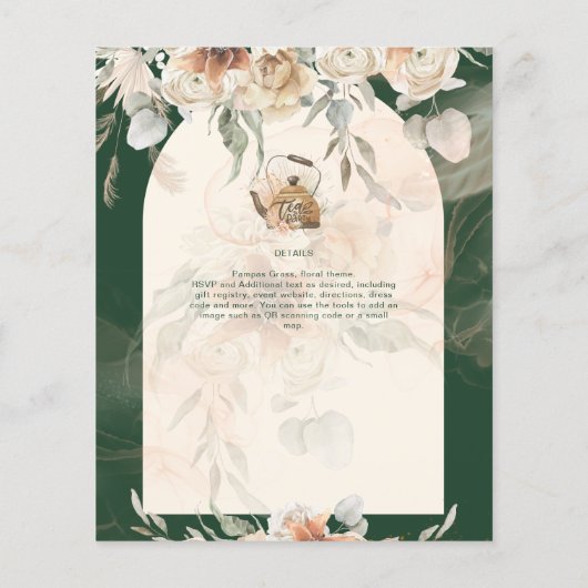 BUDGET Boho TEA PARTY Pampas Grass Brautparty (Rückseite)