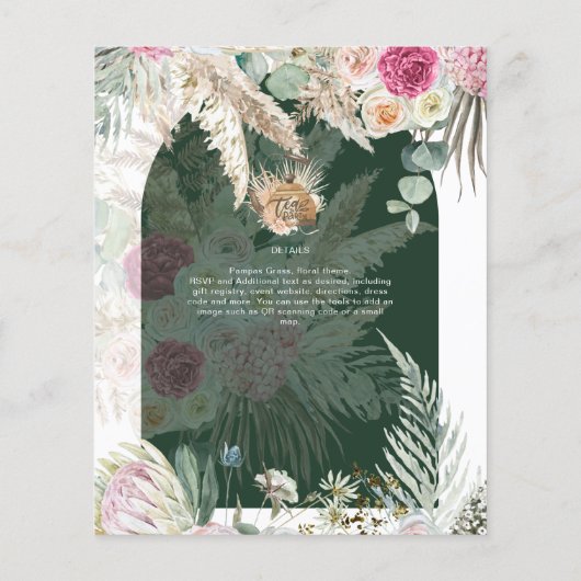 BUDGET Boho TEA PARTY Pampas Grass Brautparty (Rückseite)