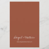 Budget Boho Terra Cotta Simple Wedding Einladung Flyer (Hinten)