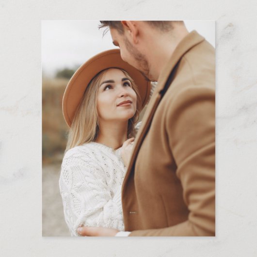 Budget Boho Terracotta Ankündigung Datum freihalte (Rückseite)