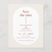 Budget Boho Terracotta Ankündigung Datum freihalte (Vorderseite)