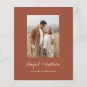 Budget Boho Terracotta Einladung zur Hochzeit Flyer (Hinten)