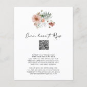 Budget Boho Terracotta Floral Wedding Einladung (Rückseite)