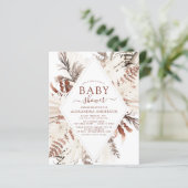 Budget Boho Terracotta Pampas Grass Baby Dusche (Stehend Vorderseite)