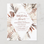 Budget Boho Terracotta Pampas Grass Brautparty (Vorderseite)