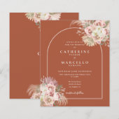 Budget Boho Terracotta Pampas Grass Wedding (Vorne/Hinten)