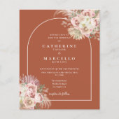 Budget Boho Terracotta Pampas Grass Wedding (Vorderseite)