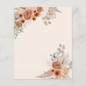 Budget Boho Terracotta Pampas Kinderdusche Einladu (Rückseite)