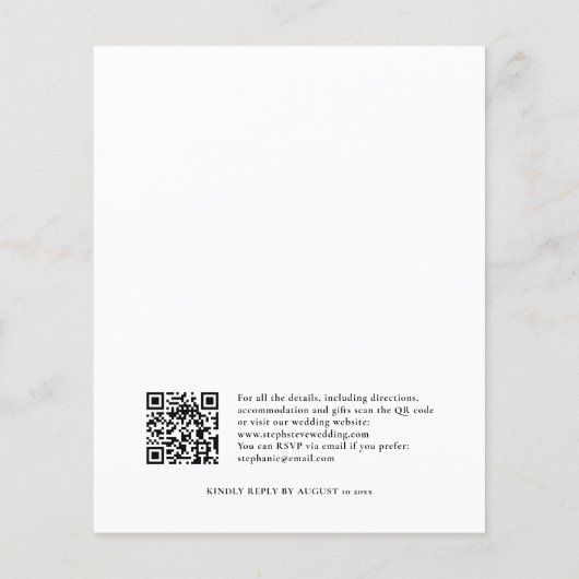 Budget Boho Trees Stars QR Code Weihnachtsfeier (Rückseite)