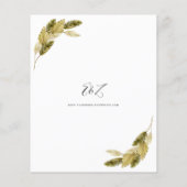 Budget Boho Tropical Wedding Einladung (Rückseite)