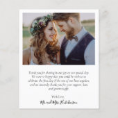 Budget Boho Typografie 2 Foto Wedding Vielen Dank (Rückseite)