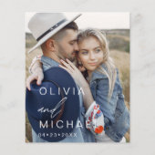 Budget Boho Typografy Save the Date Foto (Vorderseite)