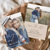 Budget Boho Typografy Save the Date Foto