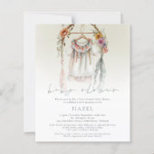 Budget Boho Vintag Kleidung Script Baby Dusche (Vorderseite)