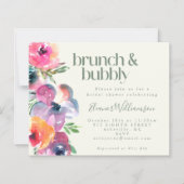 Budget Boho Wasserfarbe Blume Brautparty Brunch (Vorderseite)