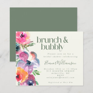 Budget Boho Wasserfarbe Blume Brautparty Brunch