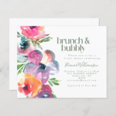 Budget Boho Watercolor Blume Bridal Brunch Bubbly (Vorne/Hinten)