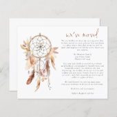 Budget Boho Watercolor Dreamcatcher Neue Adresse (Vorne/Hinten)