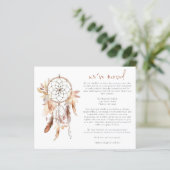 Budget Boho Watercolor Dreamcatcher Neue Adresse (Stehend Vorderseite)