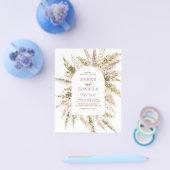 Budget Boho Watercolor Pampas Grass Wedding Flyer (Einzeln)