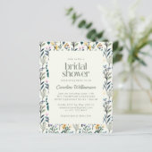 Budget Boho Watercolor Wildblume Brautparty (Stehend Vorderseite)