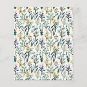 Budget Boho Watercolor Wildblume Brautparty (Rückseite)