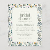 Budget Boho Watercolor Wildblume Brautparty (Vorderseite)