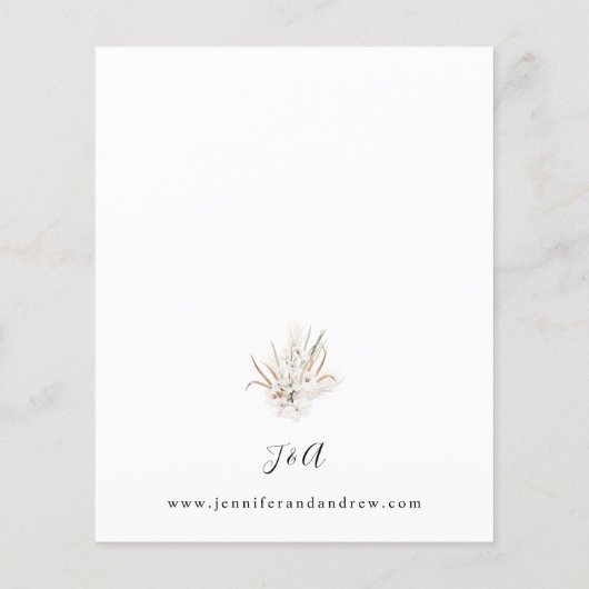 Budget Boho White Floral Summer Wedding (Rückseite)