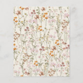 Budget Boho Wildblume Beige Garden Wedding (Rückseite)