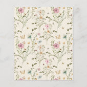 Budget Boho Wildblume Bridal Brunch Einladung (Rückseite)