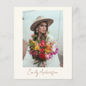 Budget Boho Wildblume Bridal Dusche Einladung (Rückseite)